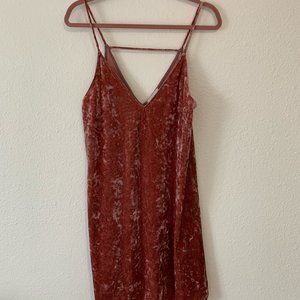 Sage the Label Pink Crushed Velvet Dress